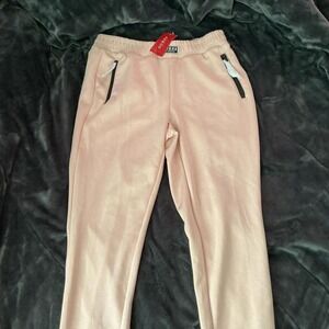 GUESS Pink Vapor Rose Sweatpants/Joggers with zipper & pockets